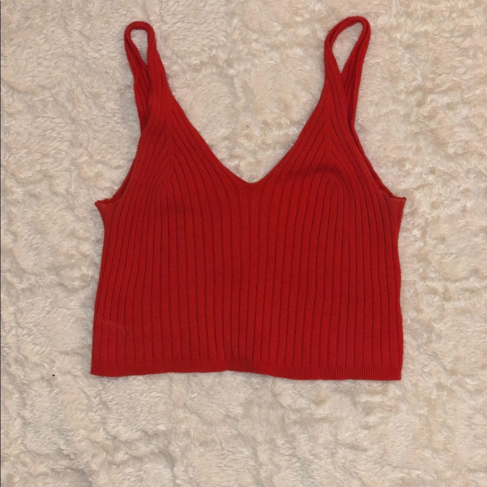Coral crop top